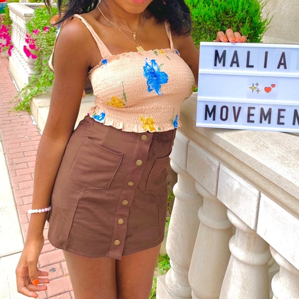 Brown Suede Skirt